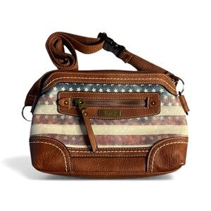 B.O.C.  Old Glory Crossbody Multi Color Saddle. NWOT